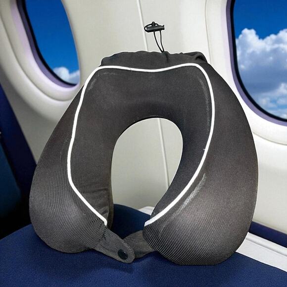 G Force Neck Pillow Travel Memory Foam Washable Cover Built In Compact Storage - Picture 12 of 12